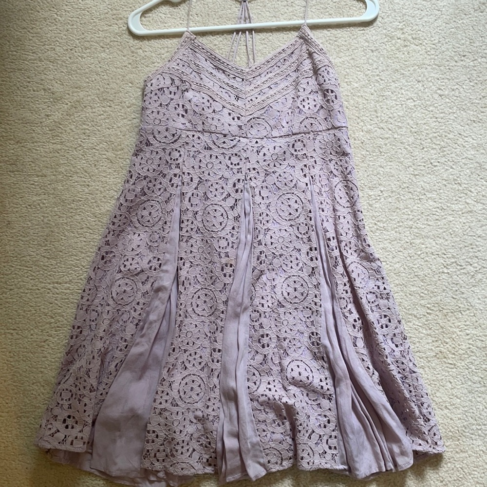 Purple floral dress